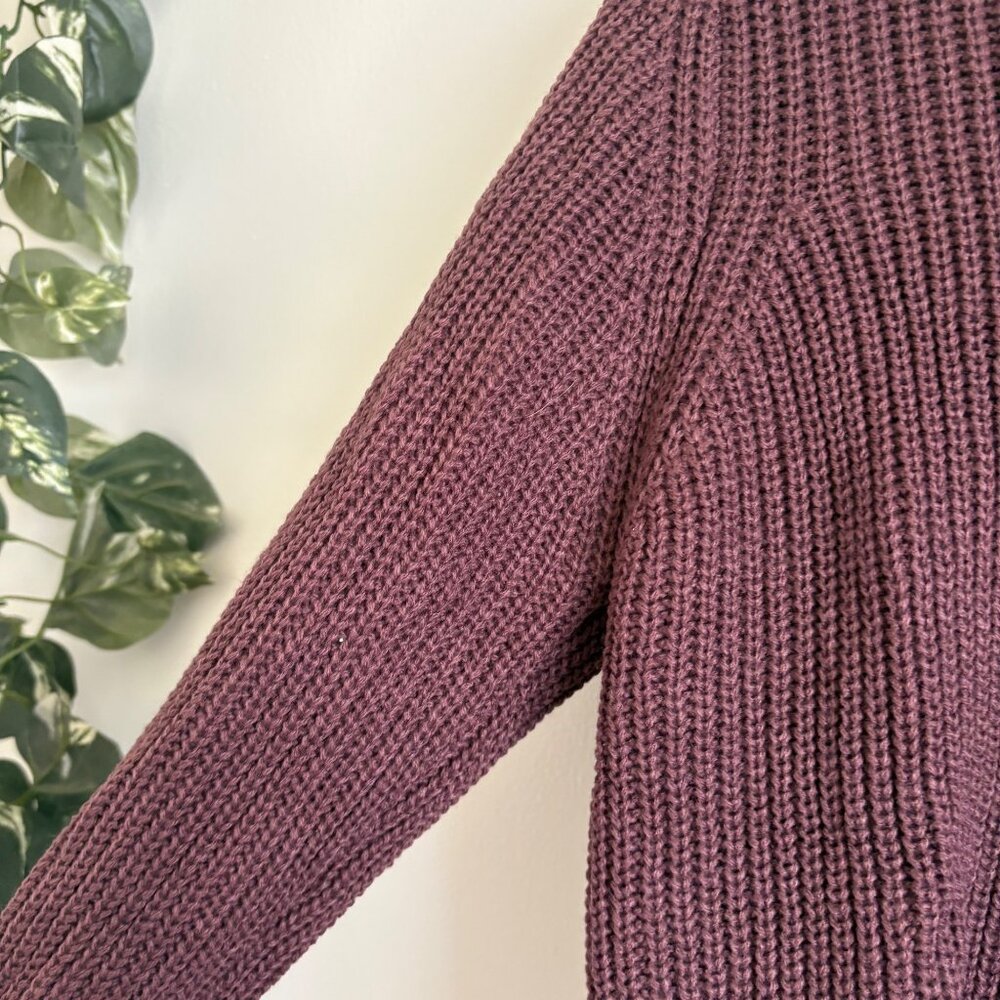 Shein Cable Knit Front Button Pullover Collared S… - image 5